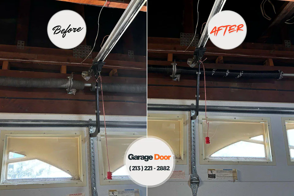 Before and after: garage door repair Milford, NJ
